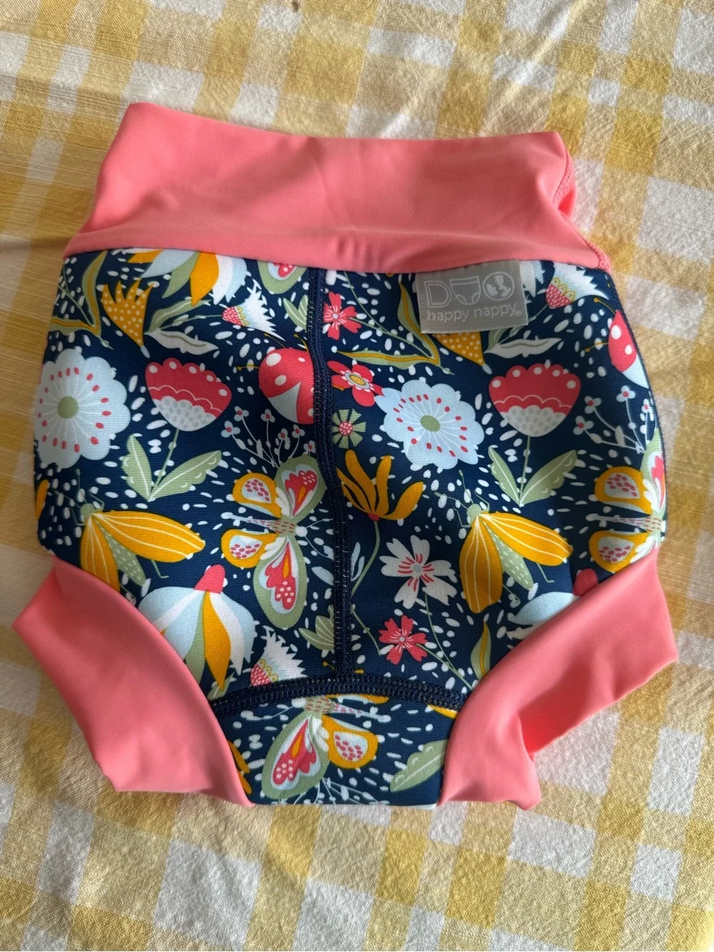 Splash About Floral Swim Nappy with Coral Trim